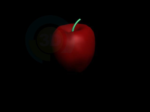 3d модель яблоко – превью