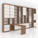 3d model Rack for the living room with built-in desk - preview