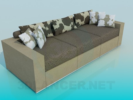 3d модель Диван-софа з подушками – превью