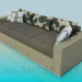 3d модель Диван-софа с подушками – превью
