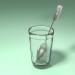3d model Vintage silver spoon in faceted glass - preview