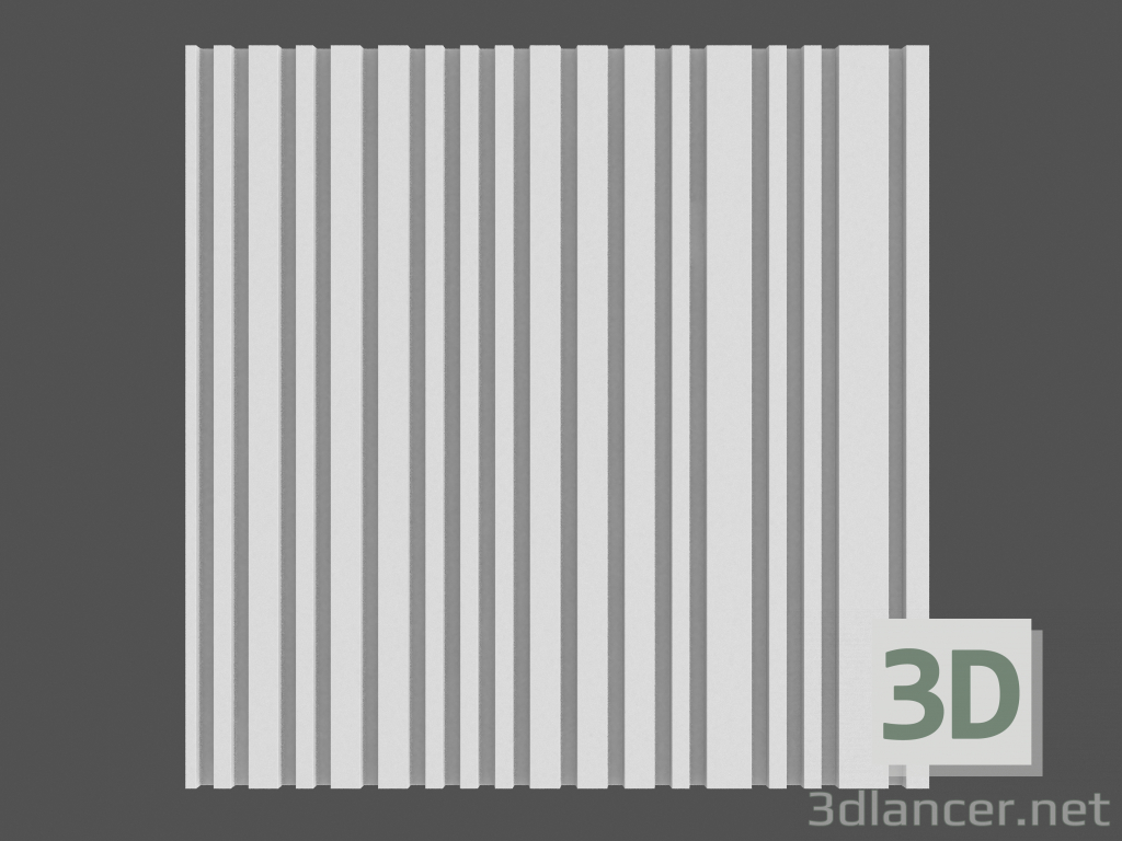 3d модель 3D панель Barcode – превью