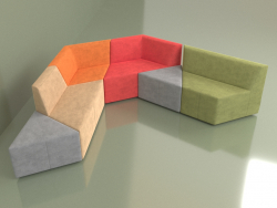 Origami sofa 7-seat modular