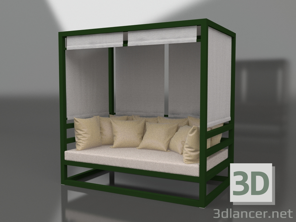 3D modeli Kanepe (Şişe yeşili) - önizleme