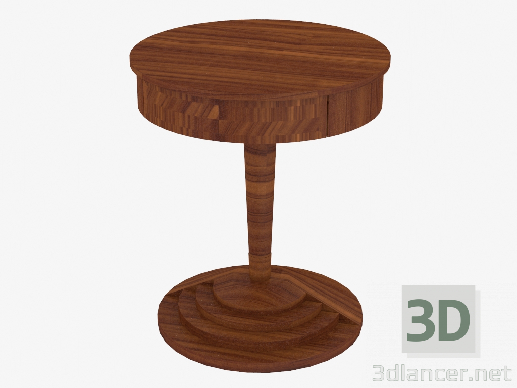 Modelo 3d Redonda de madeira porta-revistas em alta talo (Art. JSL 3410) - preview