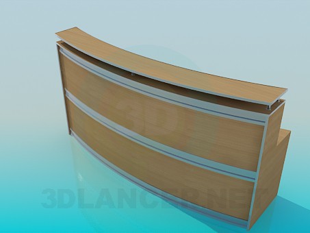 modello 3D Banco per reception - anteprima