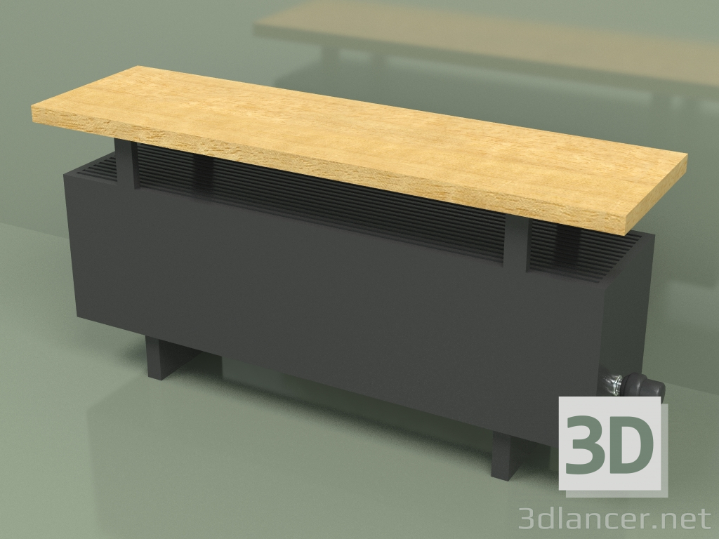 3D modeli Konvektör - Aura Bank (280x1000x236, RAL 9005) - önizleme