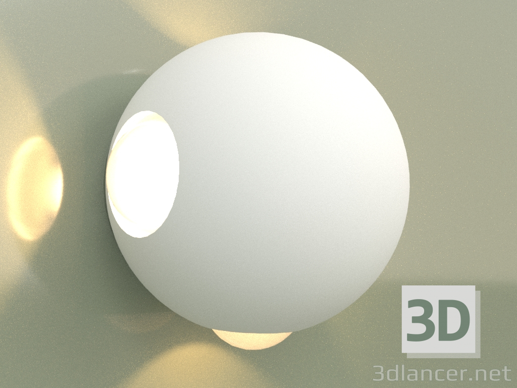 3D modeli Duvar lambası MBF6690-4 WH - önizleme