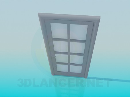 3d модель Дверь с матовыми стеклами – превью
