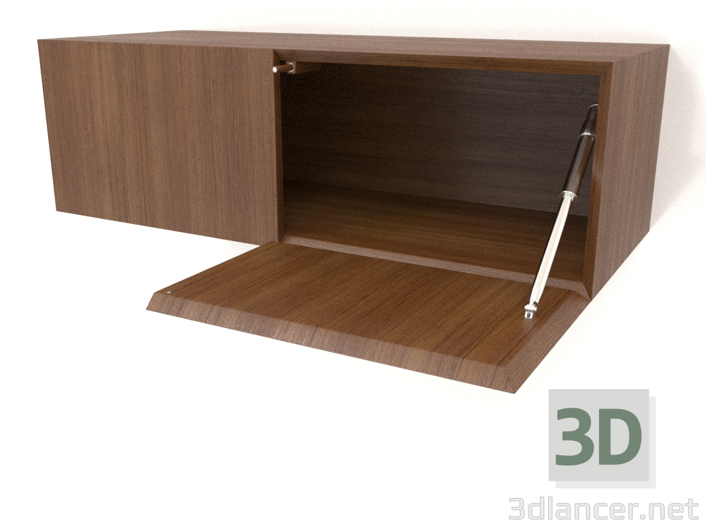 modèle 3D Étagère suspendue ST 06 (porte ouverte) (2 portes, 800x315x250, bois brun clair) - preview