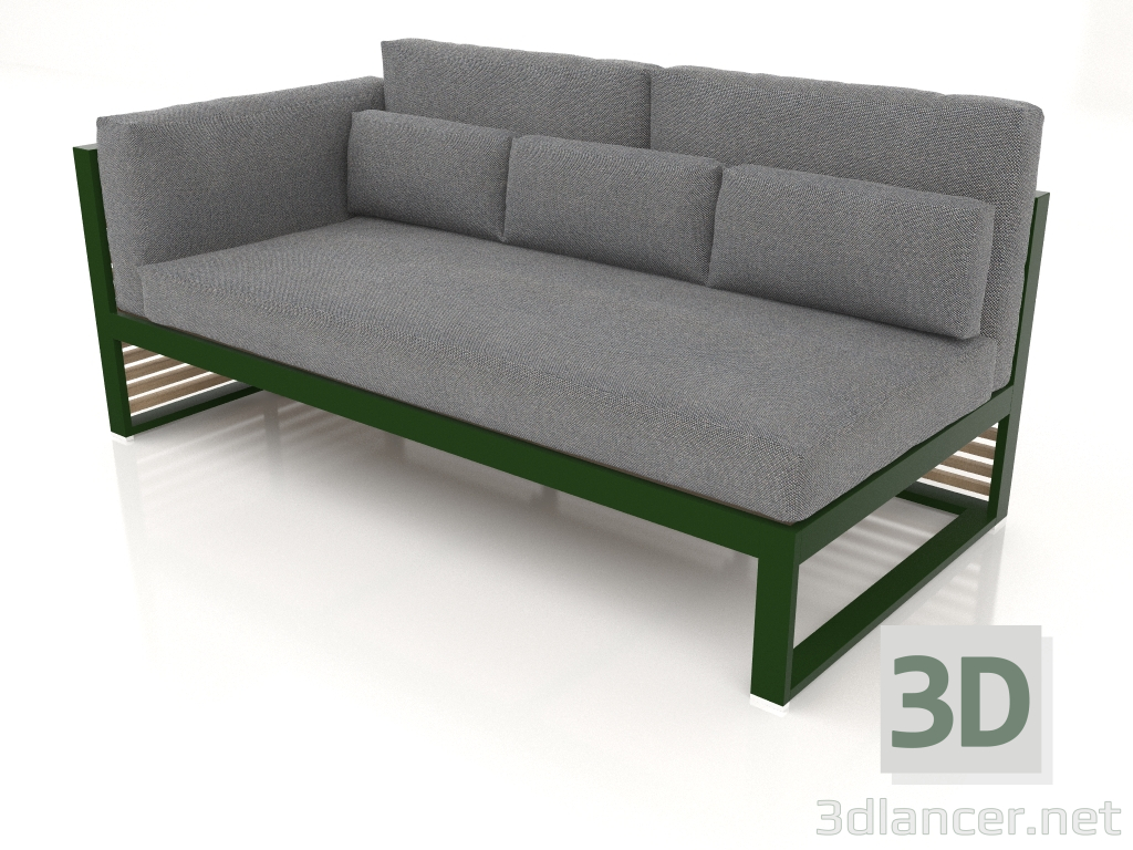 3d model Modular sofa, section 1 left, high back (Bottle green) - preview