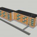 3d Общежитие панельное модель купить - ракурс
