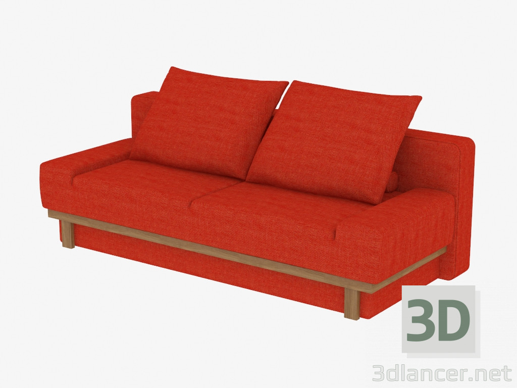 3d модель Диван-кровать прямой двухместный – превью