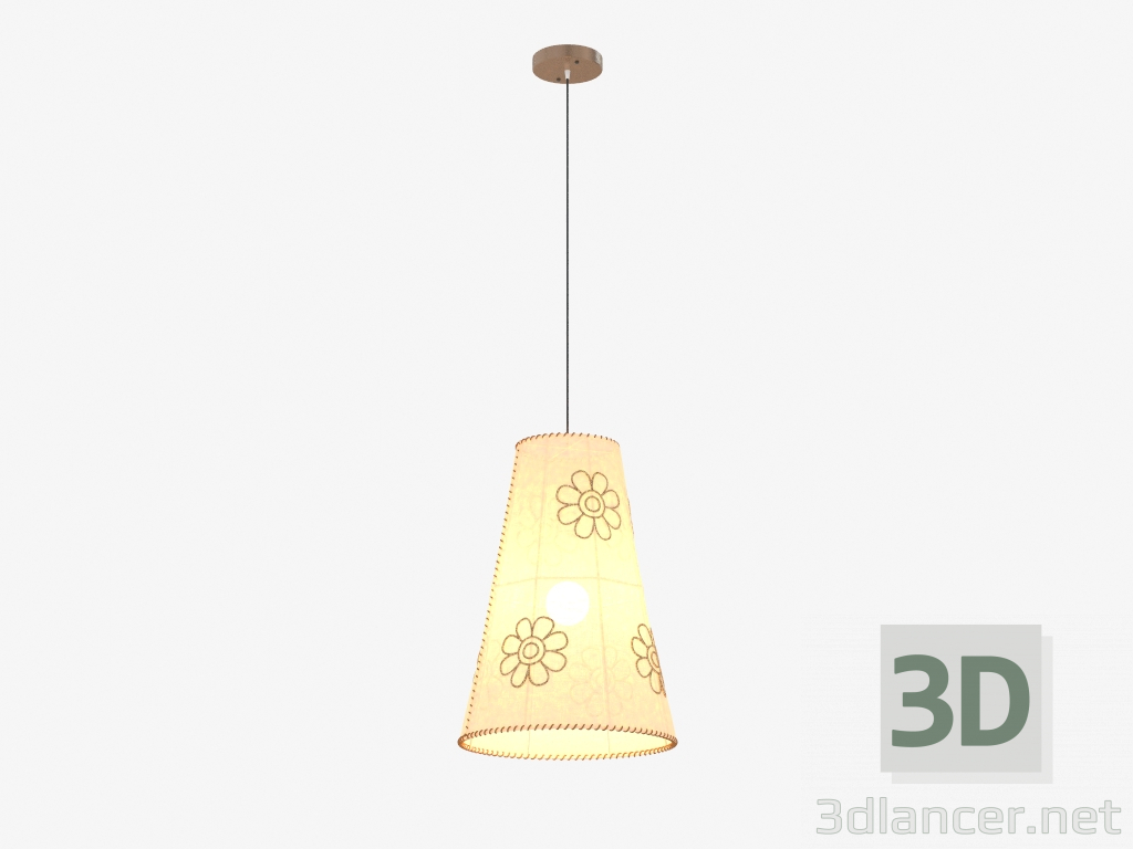 modello 3D Lampadario in rattan (376013201) - anteprima
