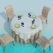 3D modeli Restoranda masa - önizleme