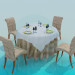 3d model Table in the restaurant - preview