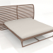 3d model Double bed with high headboard Valentina - preview