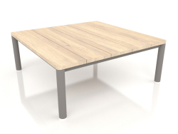 Coffee table 94×94 (Quartz gray, Iroko wood)