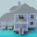 3D Modell Zweistöckiges Haus - Vorschau