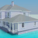 modello 3D Casa a due piani - anteprima