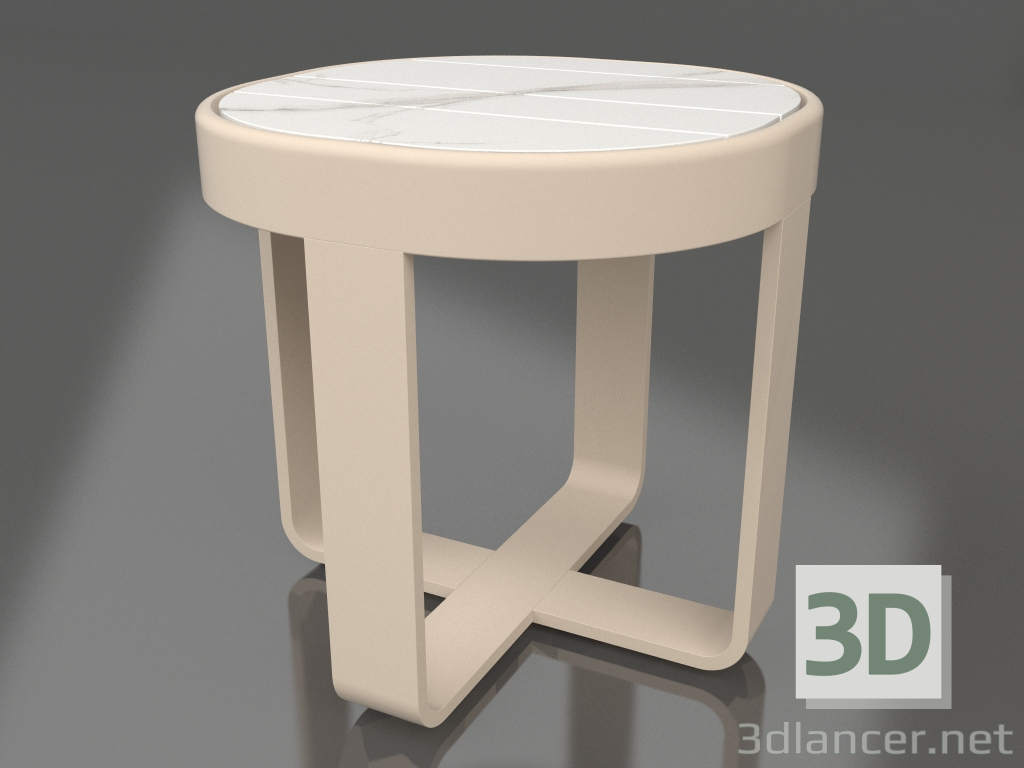 3d модель Кофейный столик круглый Ø42 (DEKTON Aura, Sand) – превью