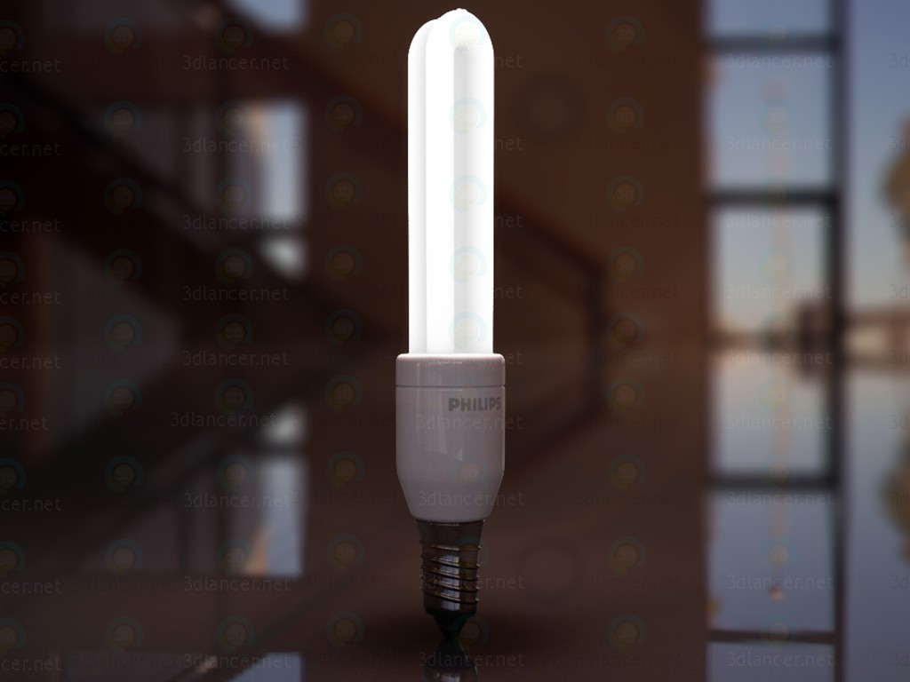 modello 3D Energia Lampada risparmio philips - anteprima