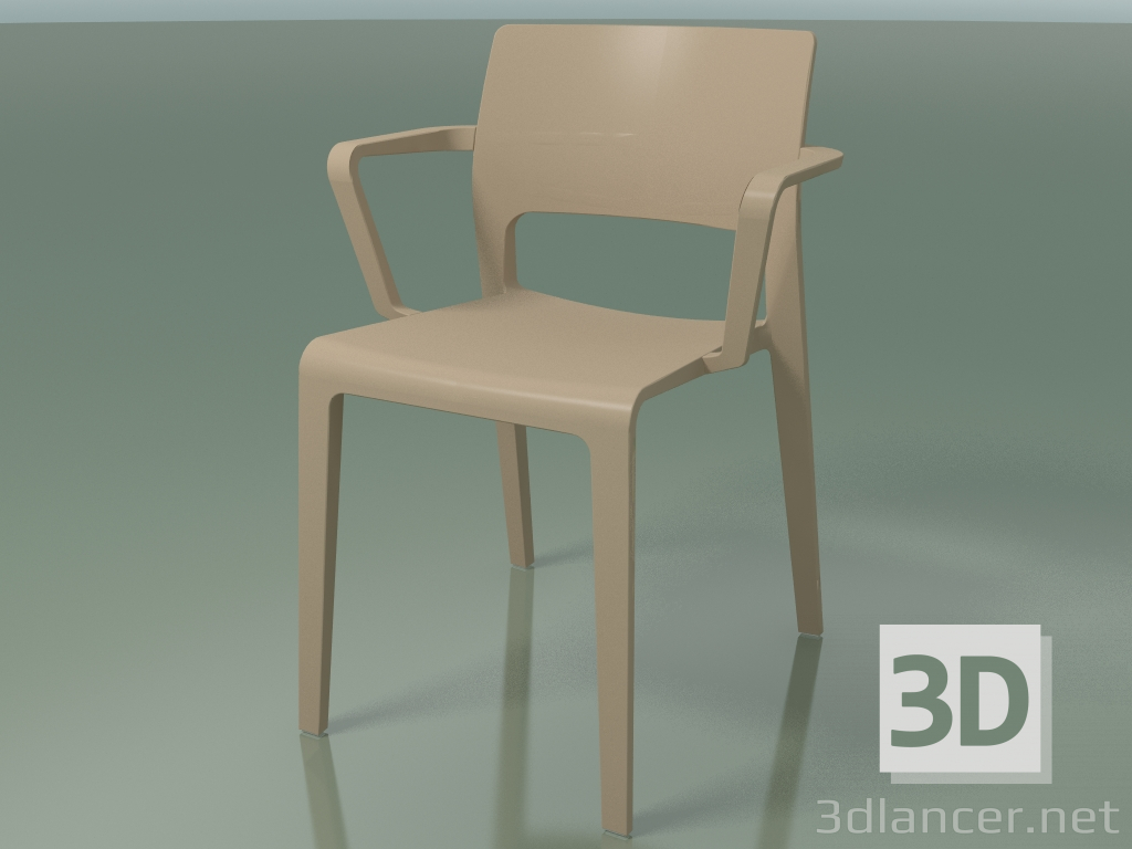 modello 3D Sedia con braccioli 3602 (PT00004) - anteprima