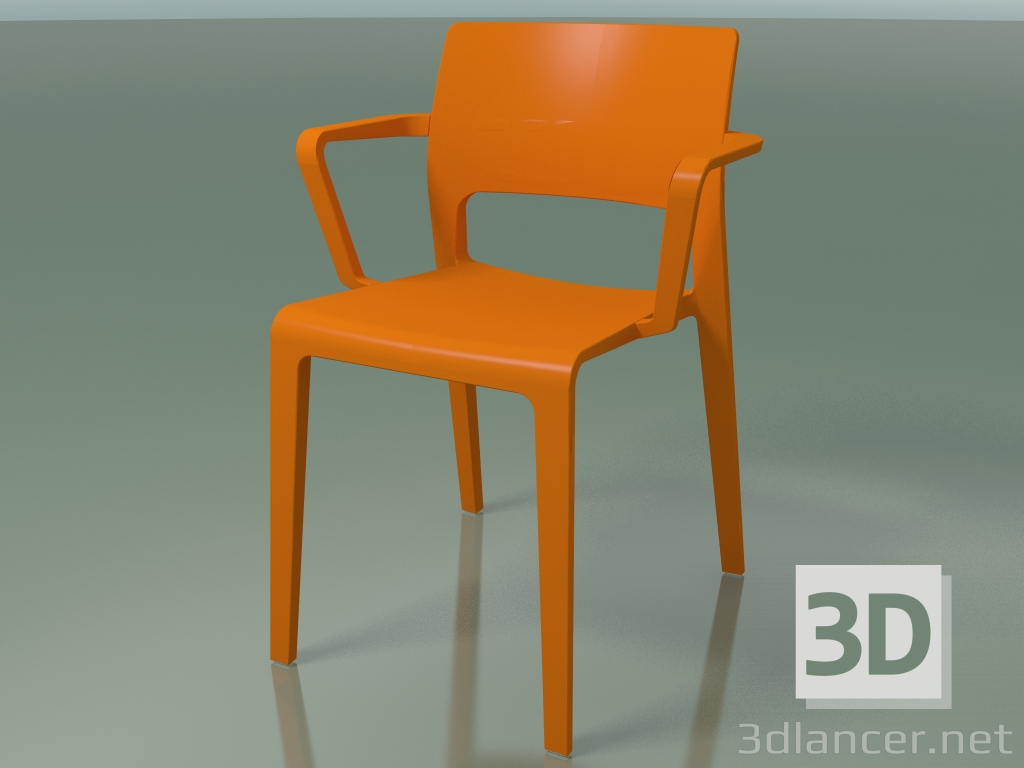 modello 3D Sedia con braccioli 3602 (PT00003) - anteprima