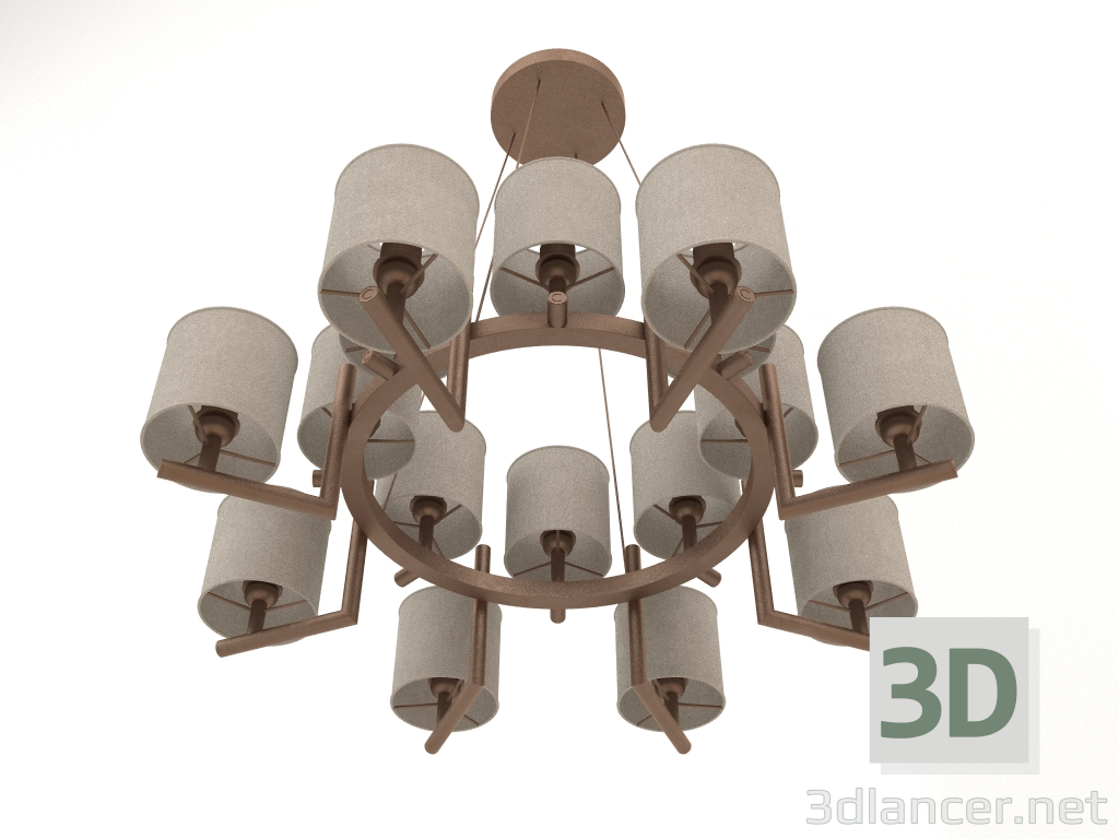 modello 3D Lampadario (S586) - anteprima