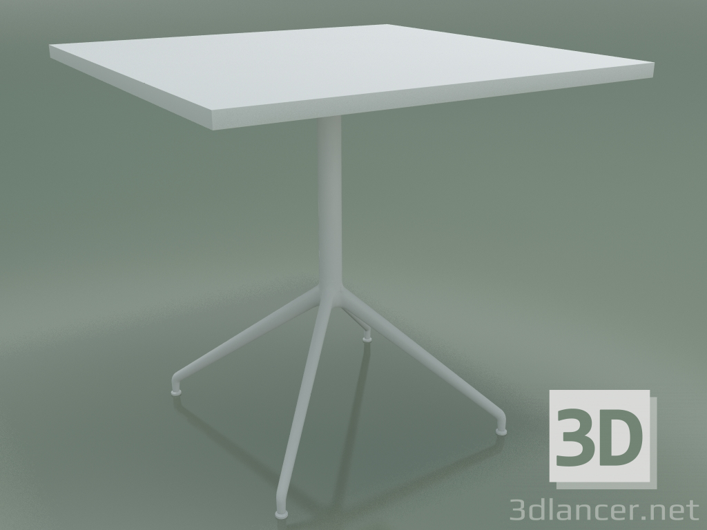 modello 3D Tavolo quadrato 5708, 5725 (H 74 - 79x79 cm, aperto, bianco, V12) - anteprima
