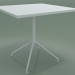 3D Modell Quadratischer Tisch 5708, 5725 (H 74 - 79x79 cm, ausgebreitet, Weiß, V12) - Vorschau
