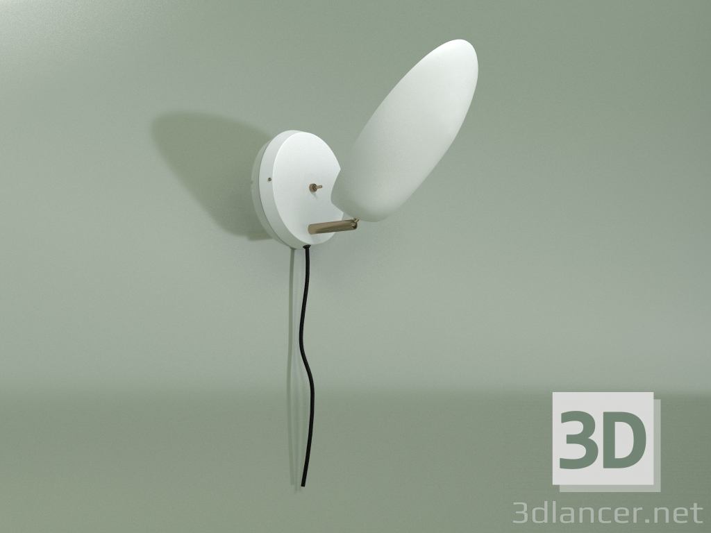 3d модель Настенный светильник Cobra (белый) – превью