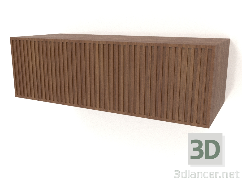 3d model Hanging shelf ST 06 (1 corrugated door, 800x315x250, wood brown light) - preview