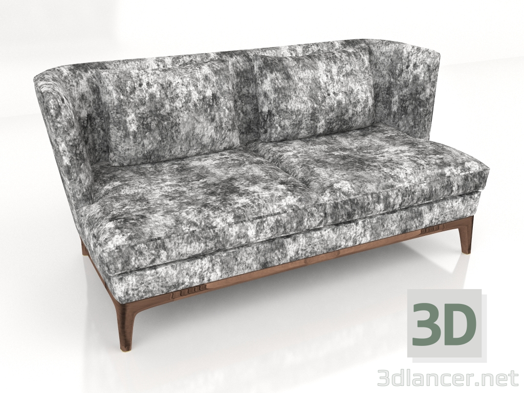 3D Modell Sofa mit hoher Rückenlehne Caracalla 185x96x88 - Vorschau