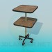 3d model Two-tier table on wheels - preview