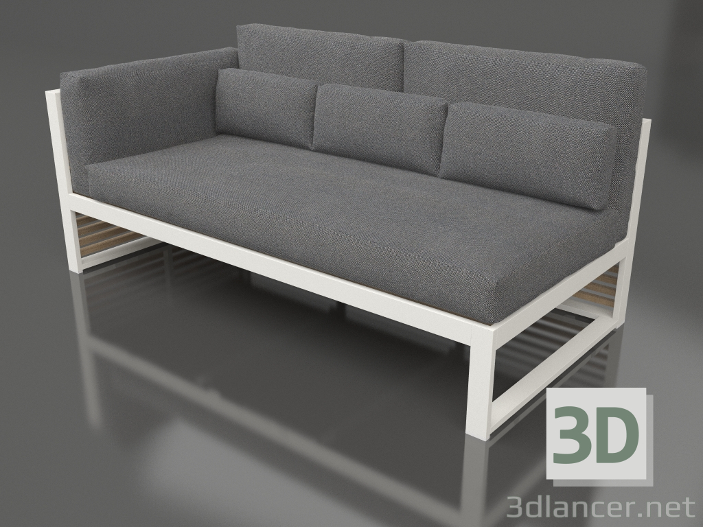 3D modeli Modüler kanepe, bölüm 1 sol, yüksek arkalık (Akik grisi) - önizleme