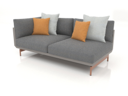 Sofa module, section 1 left (Quartz gray)