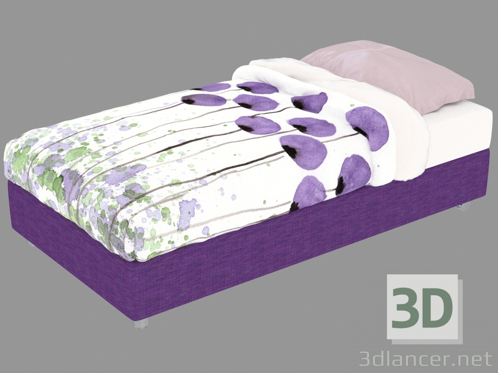 3D Modell Einzelbett Sommier - Vorschau