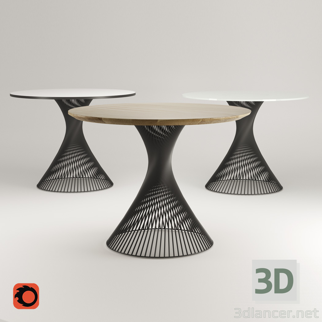 3 डी मॉडल स्पेरल डिनर टेबल - पूर्वावलोकन