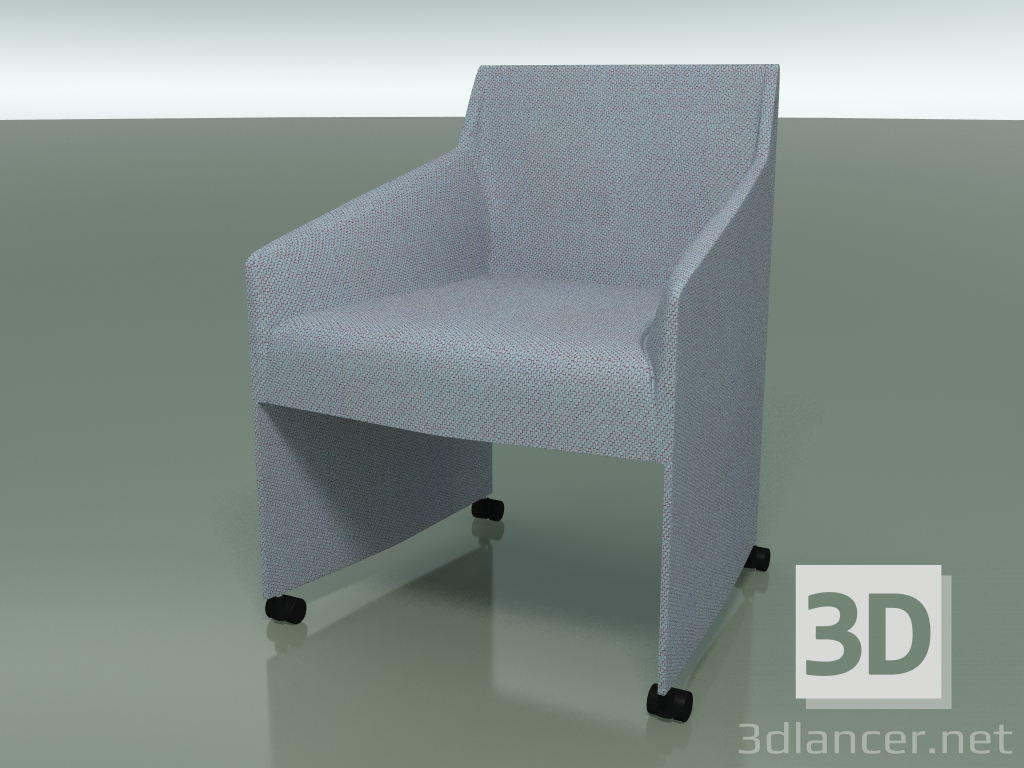 3d model Armchair 2725 (with fabric upholstery, on casters) - preview