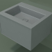 modèle 3D Lavabo avec tiroir (06UC32401, gris argenté C35, L 60, P 50, H 36 cm) - preview