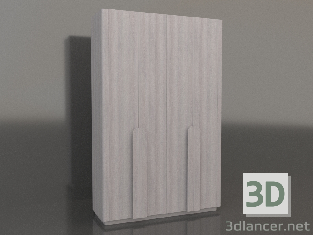 3D Modell Kleiderschrank MW 04 Holz (Option 1, 1830x650x2850, Holz hell) - Vorschau