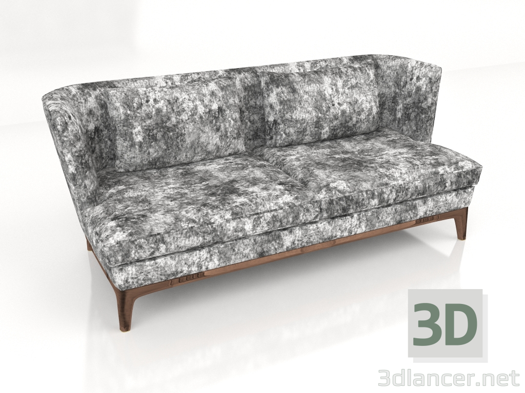 3D Modell Sofa mit hoher Rückenlehne Caracalla 215x96x88 - Vorschau