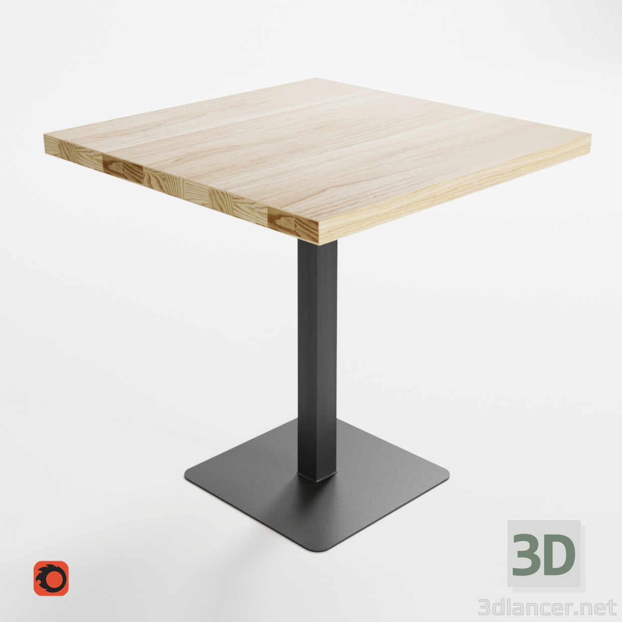 3D modeli Bar masa - önizleme