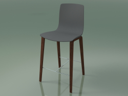 Bar chair 3993 (4 wooden legs, polypropylene, walnut)