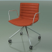 3D modeli Sandalye 0376 (4 tekerlek, kolçaklı, LU1, deri döşeme ile) - önizleme
