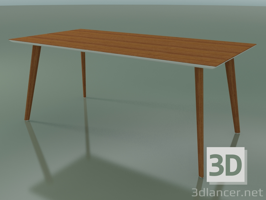 modello 3D Tavolo rettangolare 3505 (H 74 - 180x90 cm, M02, effetto Teak, opzione 2) - anteprima