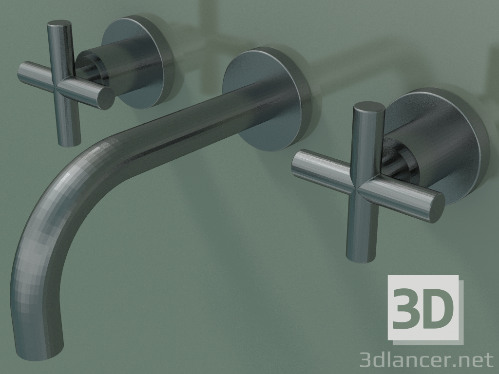 modello 3D Miscelatore lavabo a parete senza scarico (36707892-990010) - anteprima