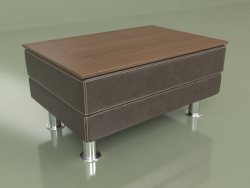 Coffee table Evolution (Brown leather)