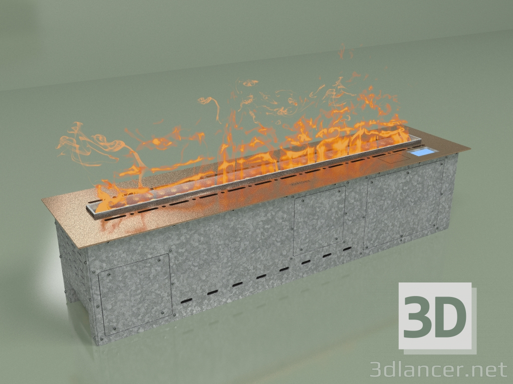 3d model Steam fireplace Vepo 1000 (rose gold-satin) - preview
